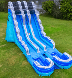 ocean20blue20double20lane20water20slide20rental20in20grand 1 Ocean Blue 19' Dual Lane Double Water Slide
